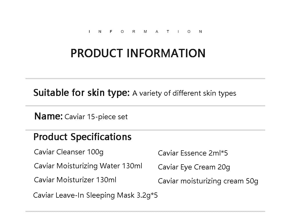 Caviar Skin Care Set